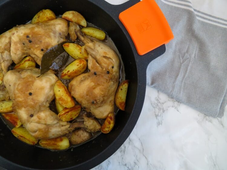 chicken with beer casserole-rootsandcook