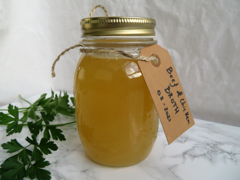 Beef and Chicken broth Slow Cooker RootsandCook