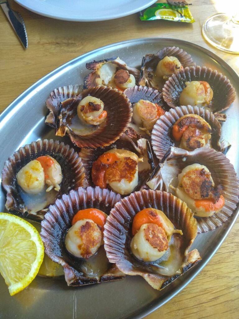 donde comer en pontevedra- mercado municipal - zamburiñas