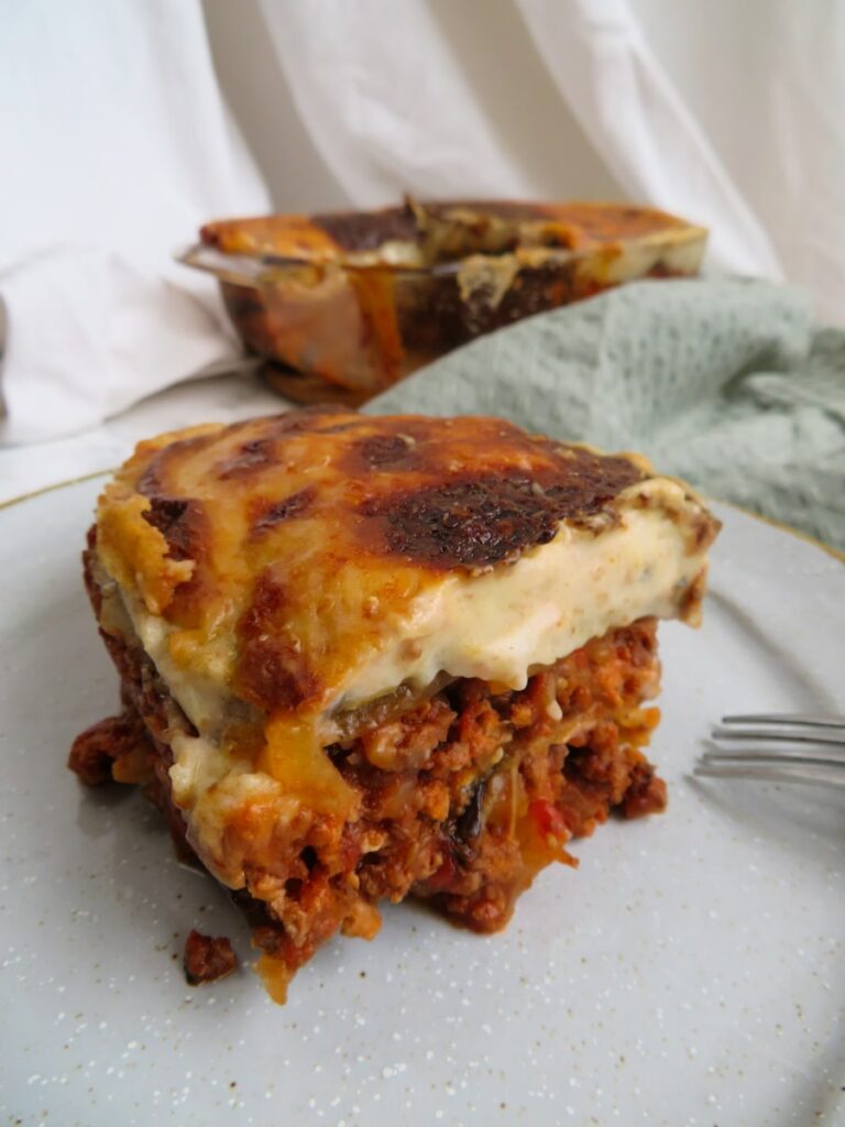 Traditional Greek moussaka with bechamel sauce - RootsandCook