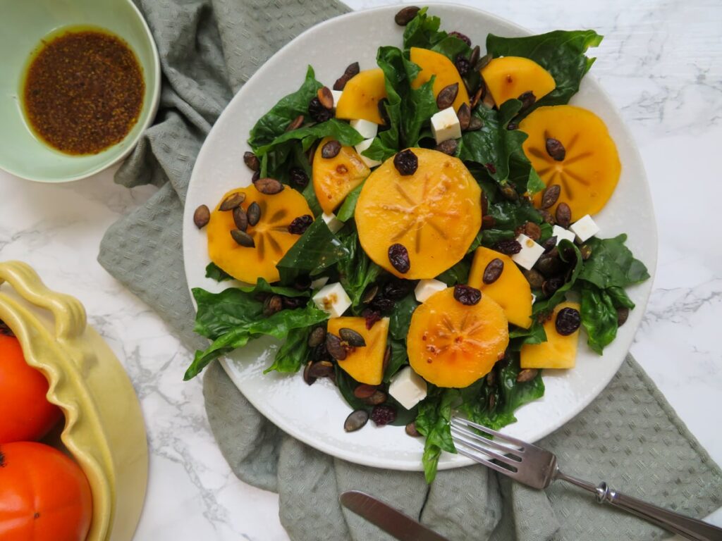 winter persimmon salad