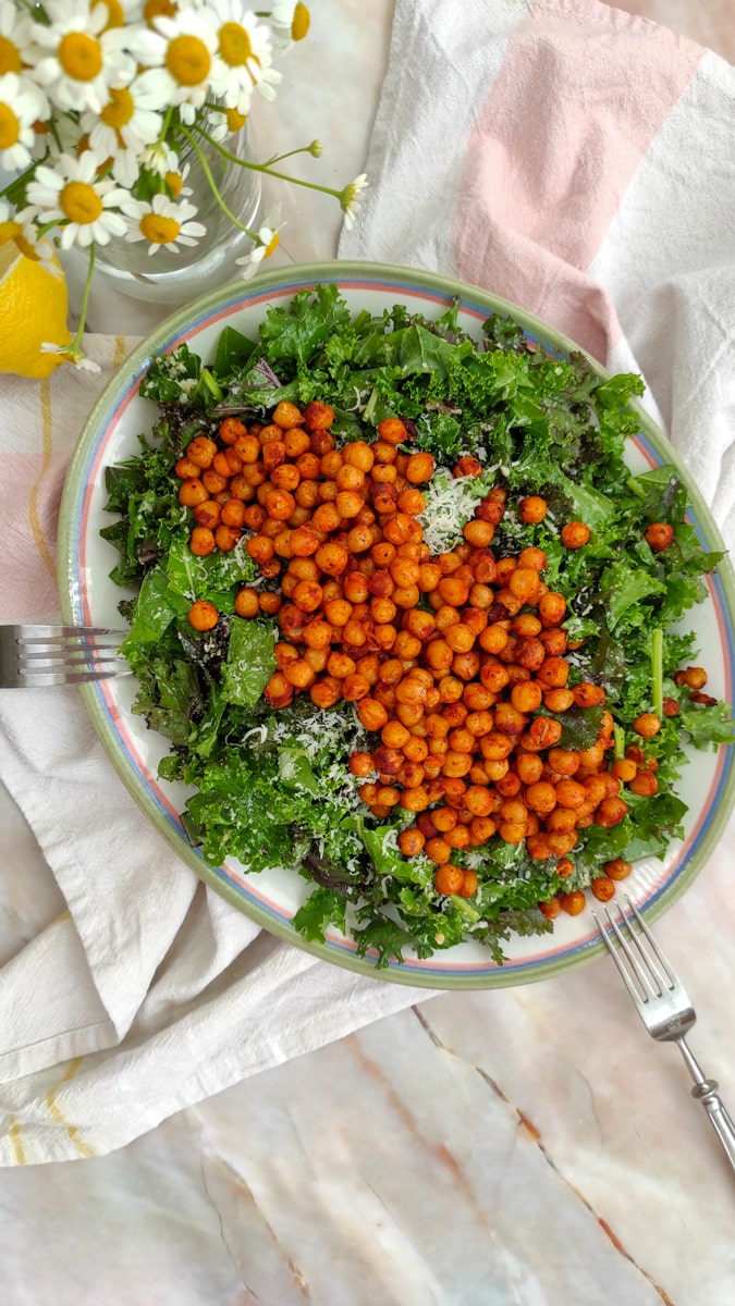 easy kale salad-rootsandcook
