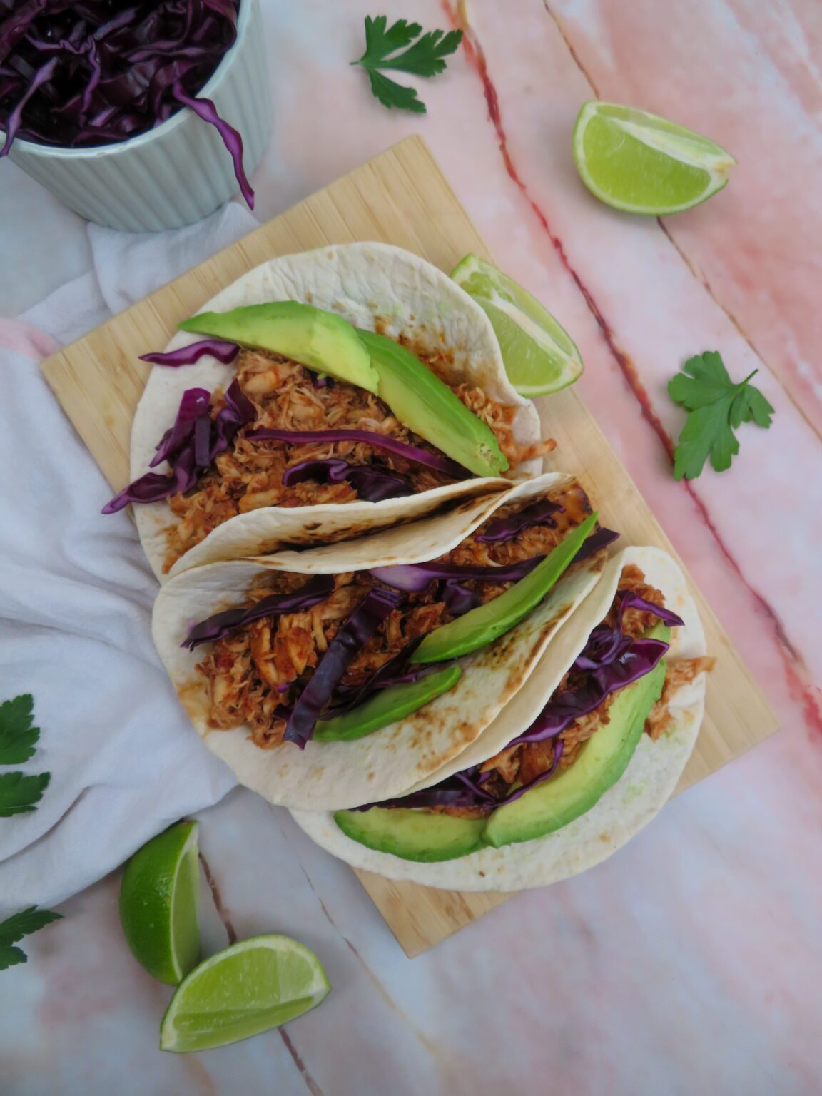 Slow cooker easy chicken tacos RootsandCook
