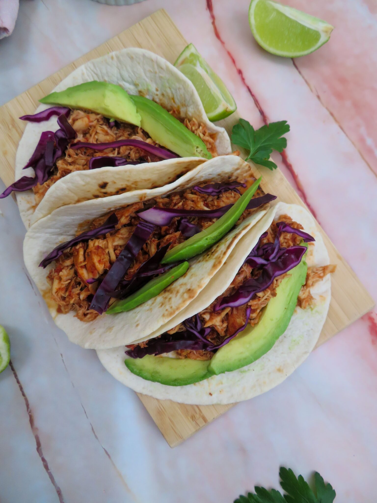 Slow cooker easy chicken tacos RootsandCook