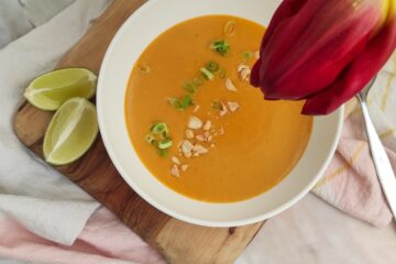 Thai pumpkin and coconut soup-rootsandcook