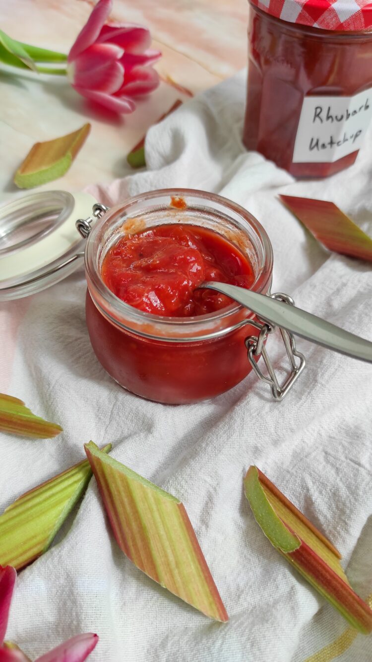 rhubarb ketchup-rootsandcook