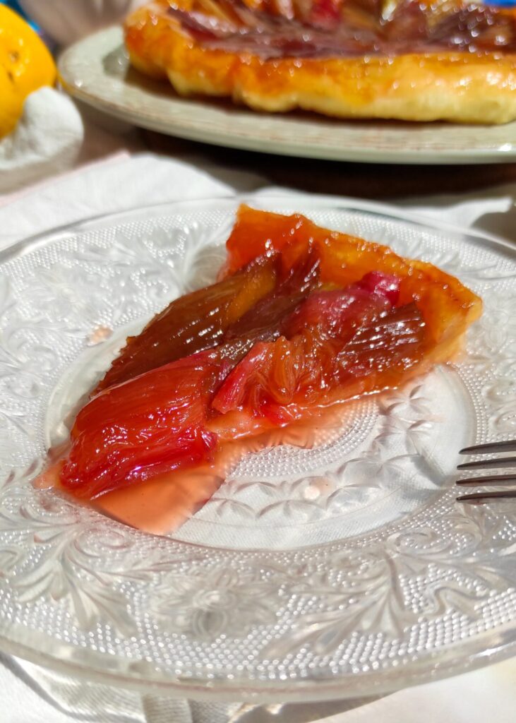 rhubarb tarte tatin-rootsandcook