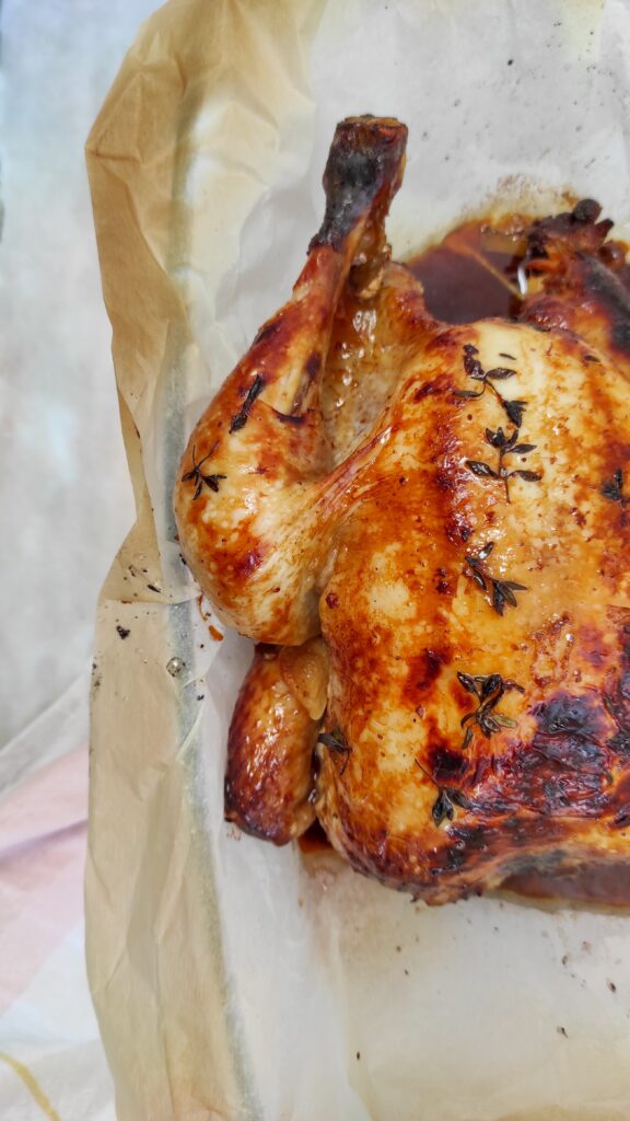 honey and soy slow cooker roasted chicken