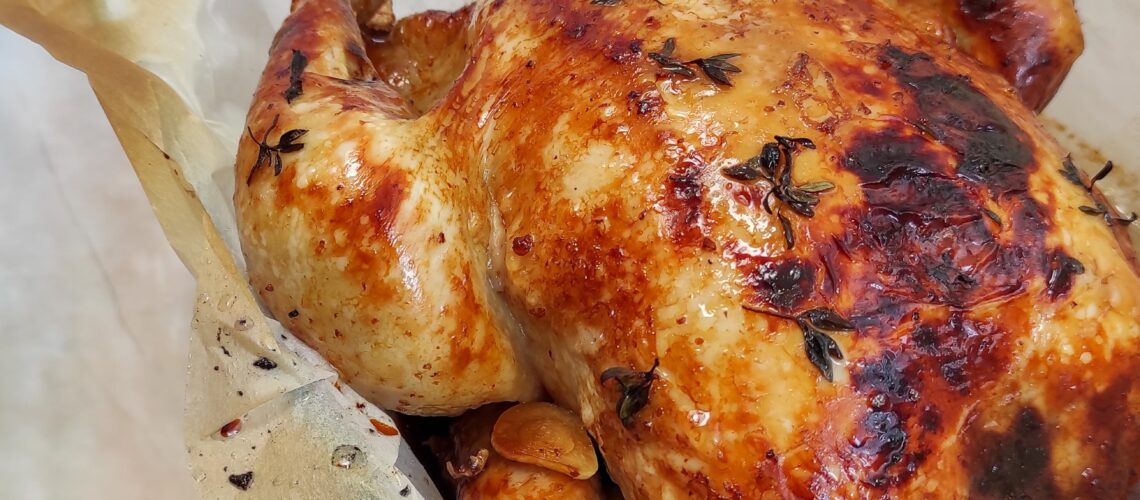 honey and soy slow cooker roasted chicken