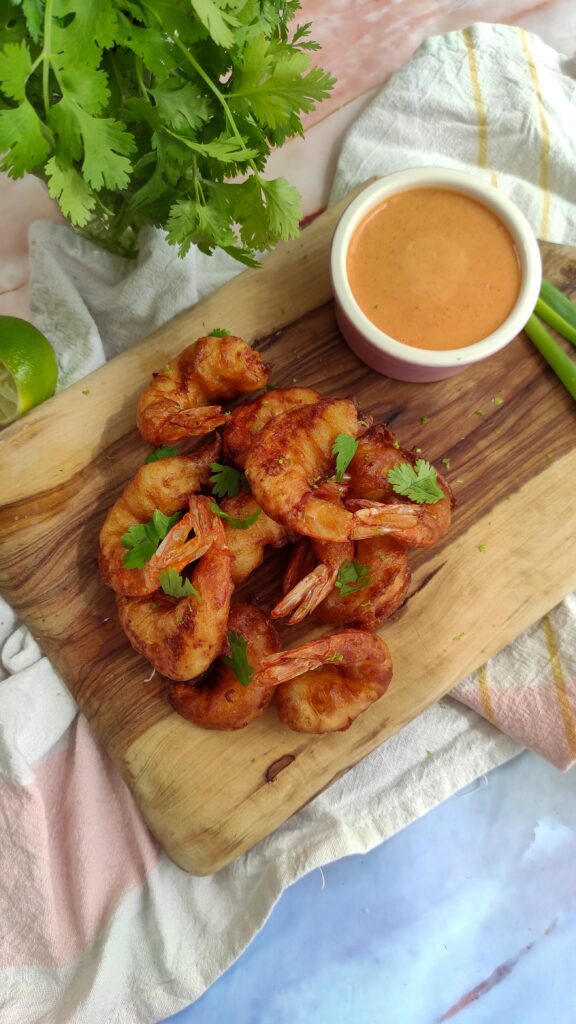 Shrimp tempura with miso mayo-rootsandcook