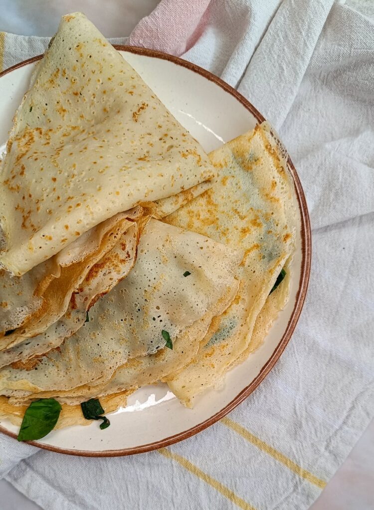 how to make easy crepe batter -rootsandcook
