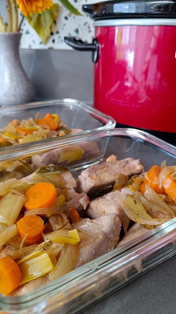 Bonito escabeche on the slow cooker-Rootsandcook